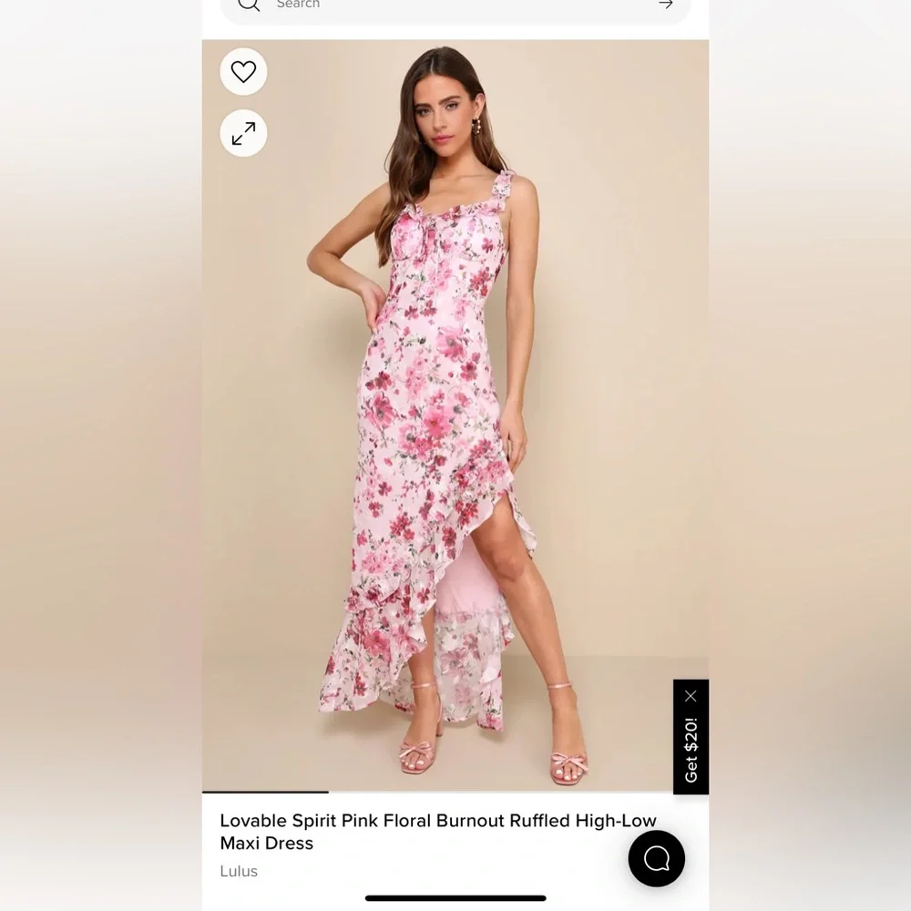 Lulu's Pink Maxi Dress with Elegant Flow - Picture 2 of 9